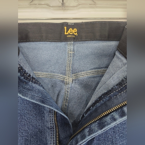 Lee Carpenter Loose Fit Straight Leg Original Stone Jeans 48x29 - Picture 7 of 11
